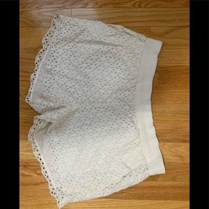 Lucky Brand White Lacelet Cotton Shorts